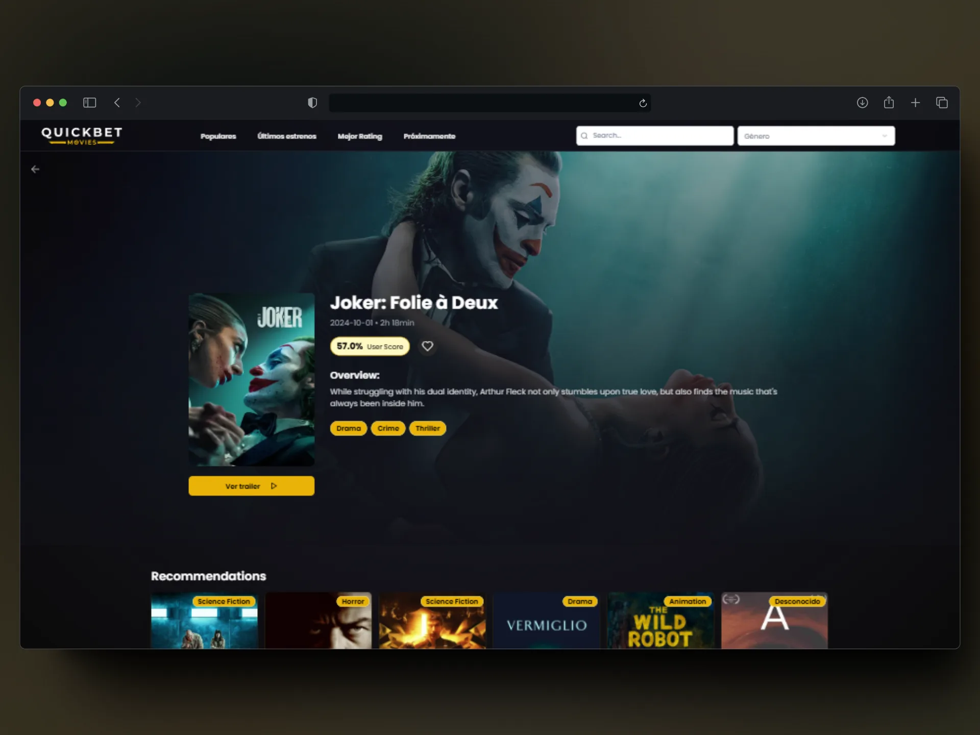 Project 3 - QuickBet Movies