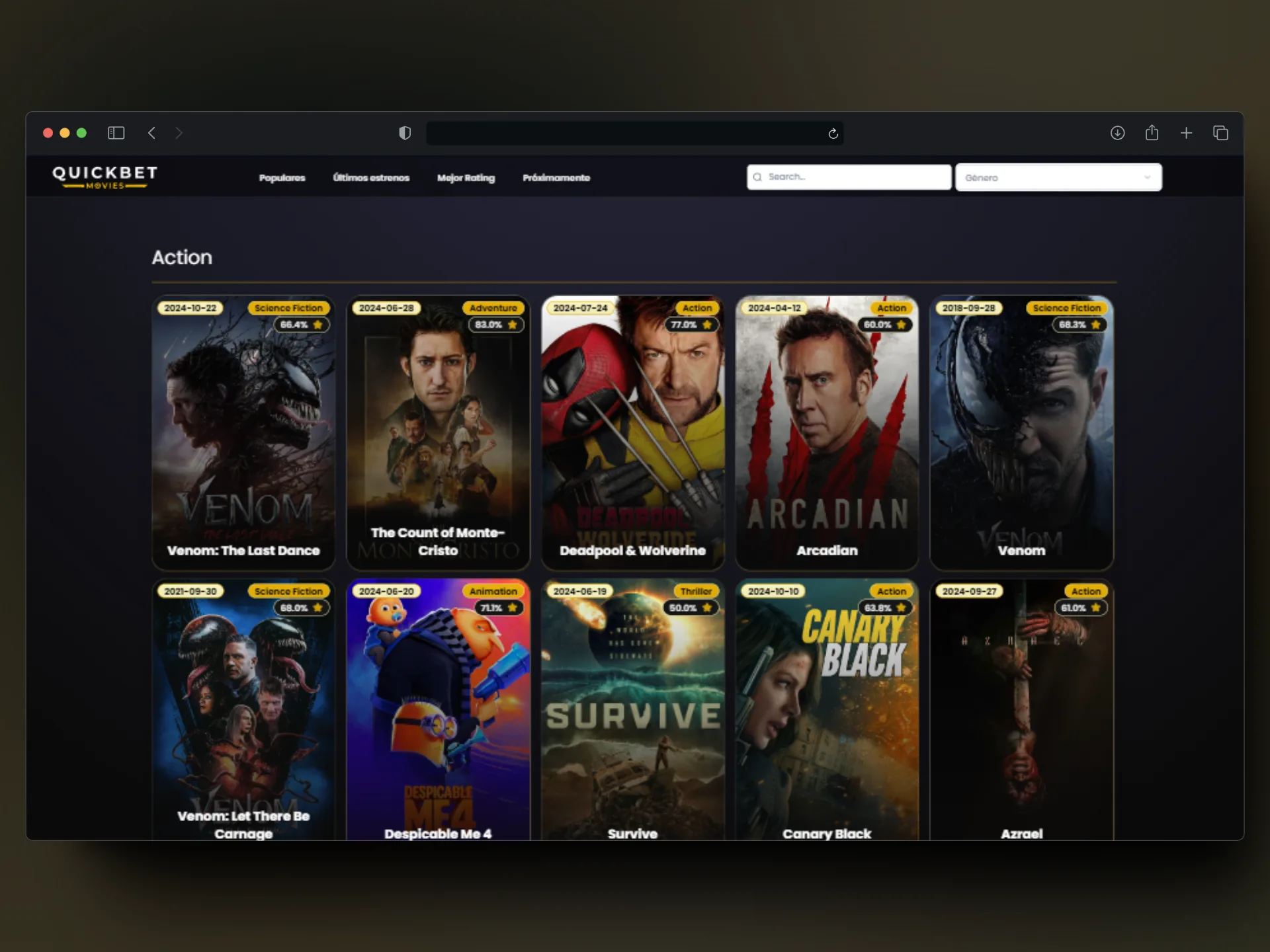 Project 3 - QuickBet Movies