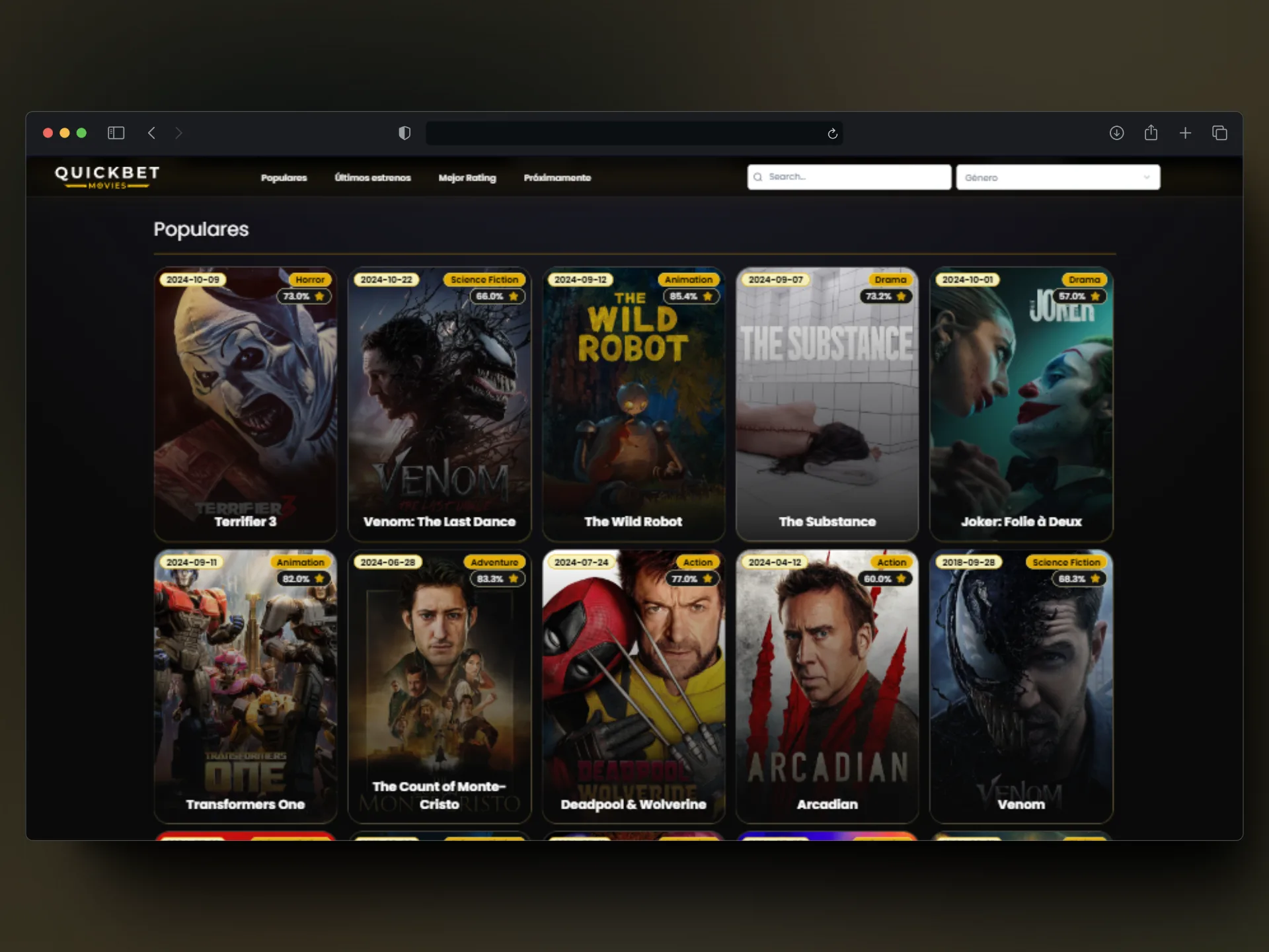 Project 3 - QuickBet Movies