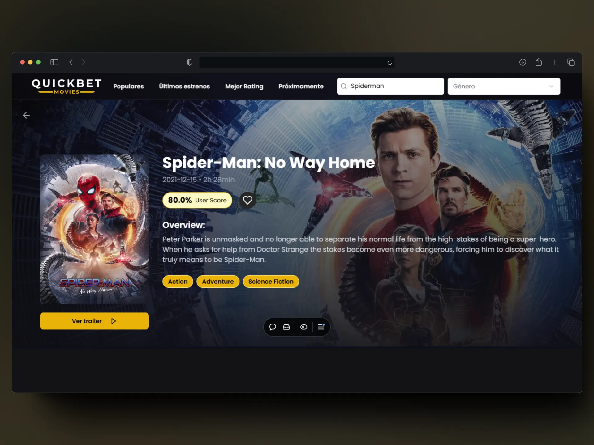 Project 3 - QuickBet Movies